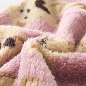 1love2hugs3kisses Baby Fleece Jumpsuit Bears Pink