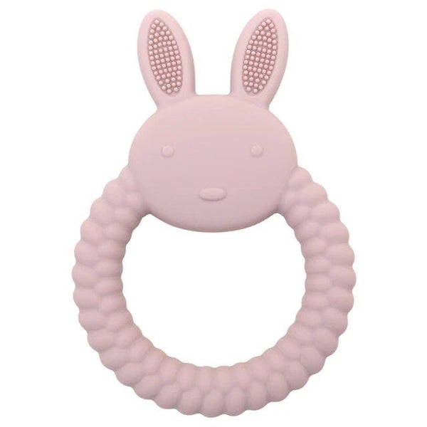 1love2hugs3kisses Silicone Bunny Teether Pink