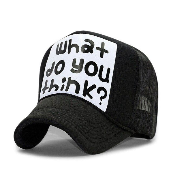 1love2hugs3kisses Baseball Mesh Cap What Do You Think? Black