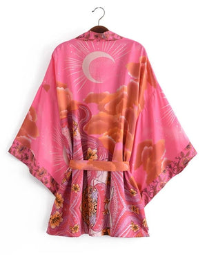 1love2hugs3kisses Short Kimono Pink Moon