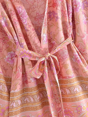 1love2hugs3kisses Short Kimono Pink Floral