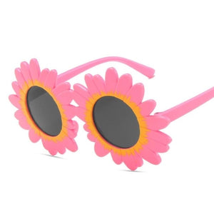 1love2hugs3kisses Daisy Flower Sunglasses Kids Pink