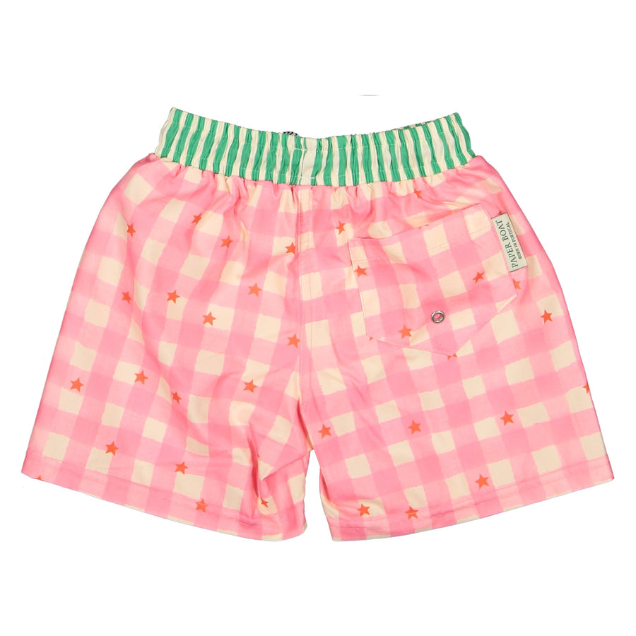 Paper Boat Classic Swim Shorts - Gingham Stars