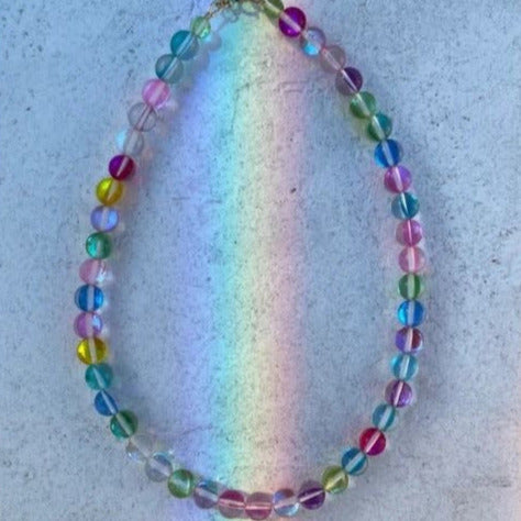 1Love 2Hugs 3Kisses Beaded Necklace Multi Color