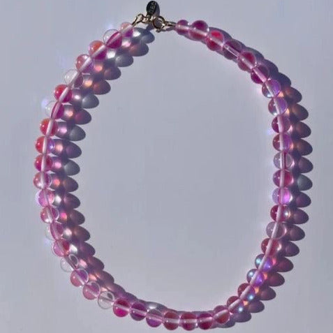 1Love 2Hugs 3Kisses Puffy Heart Necklace Pink1Love 2Hugs 3Kisses Beaded Necklace Pink