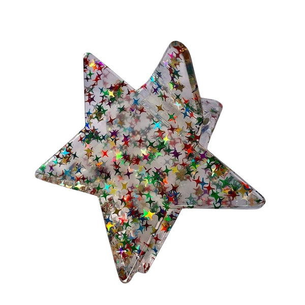 1Love 2Hugs 3Kisses Hairclip Star Multi