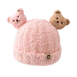 1love2hugs3kisses Baby Bear Winter Hat Pink