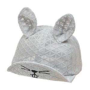 1love2hugs3kisses Baby Bunny Mesh Hat With Ears Grey