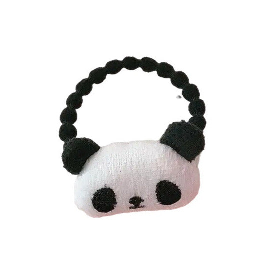1love2hugs3kisses Panda Plush Hair Elastic Ring