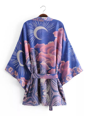 1love2hugs3kisses Short Kimono Blue Moon