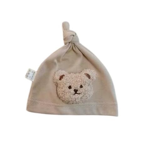 1love2hugs3kisses Newborn Baby Hat Bear Beige