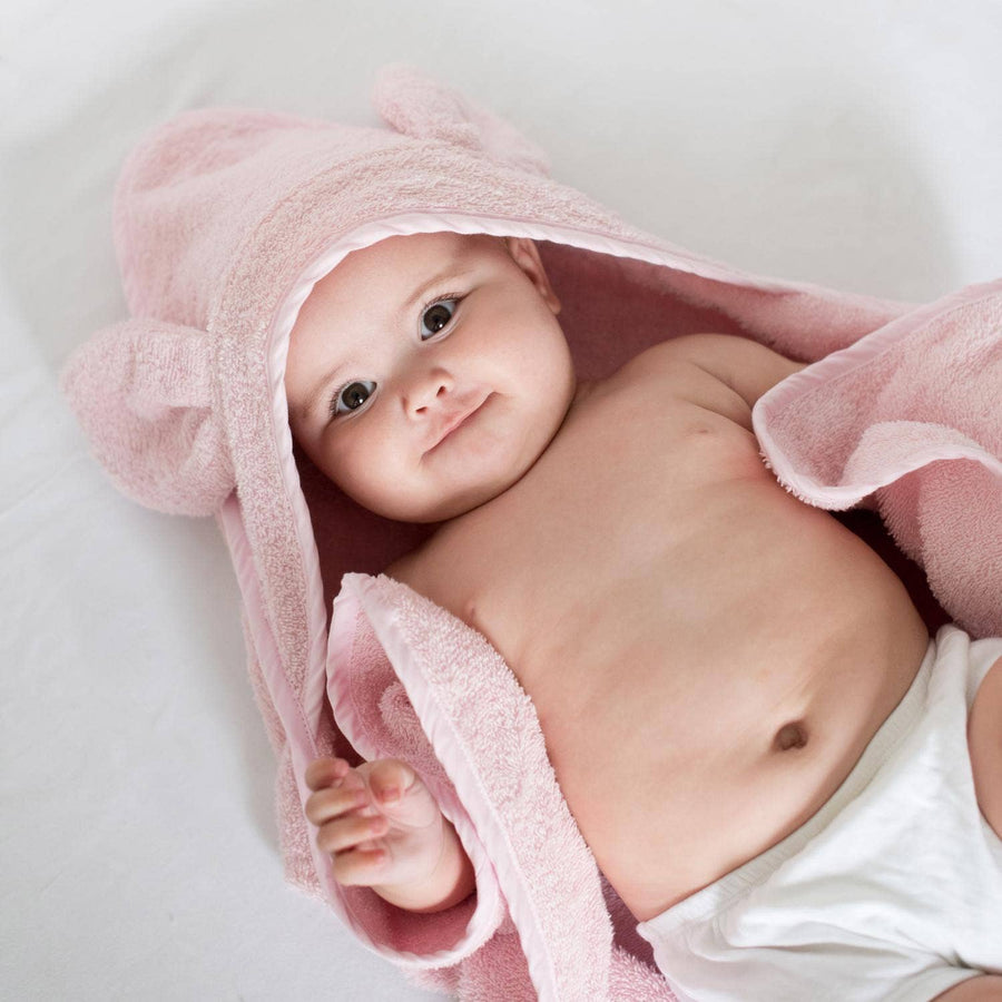 Summerville Organic Hooded Baby Towel Rabbit - Pink