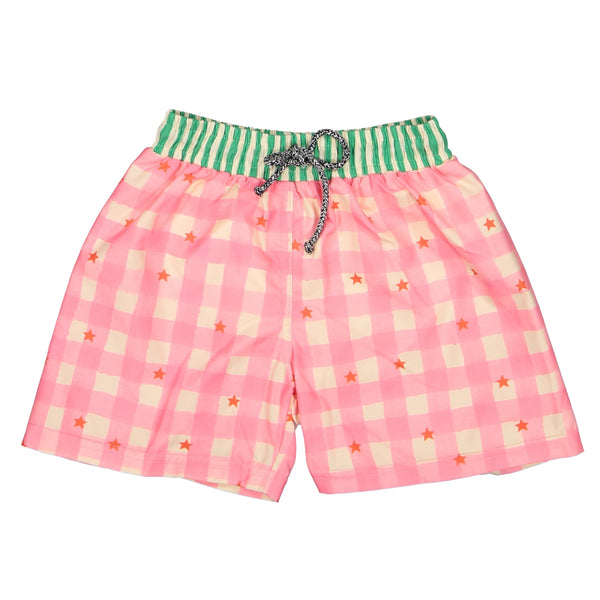 Paper Boat Classic Swim Shorts - Gingham Stars