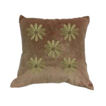 A-La Velvet Cushion Five Daisies