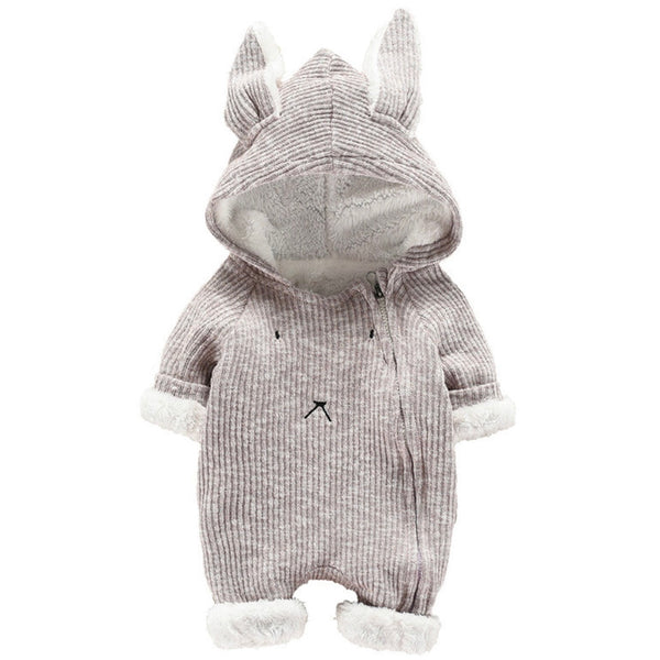 Baby Bunny Teddy Jumpsuit Light Grey available at 1love2hugs3kisses ibiza