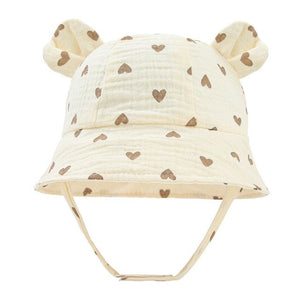 1love2hugs3kisses Baby Bucket Hat With Ears Hearts