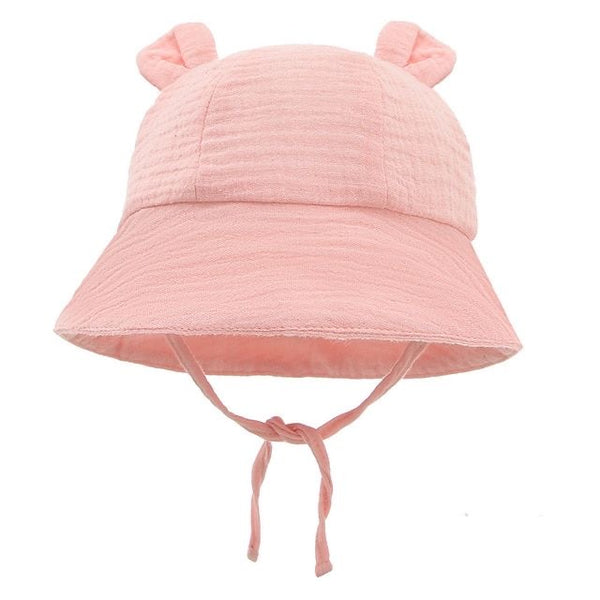 1love2hugs3kisses Baby Bucket Hat With Ears Pink