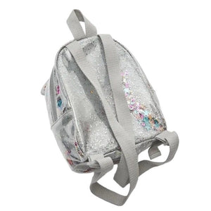 1love2hugs3kisses Glitter Cat Ear Backpack Silver