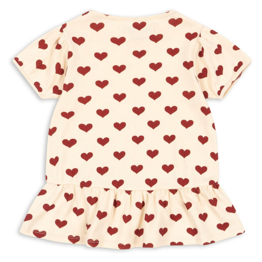 Konges Sløjd Basic Frill Tee - Amour Rouge