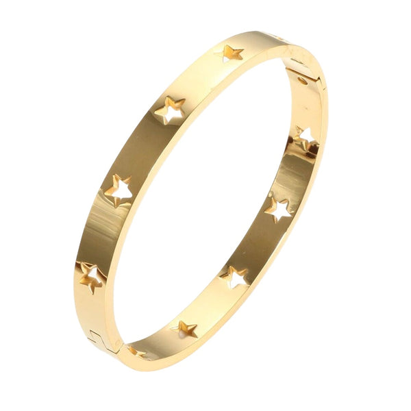 Star Bangle Bracelet Gold