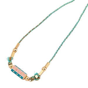 1Love 2Hugs 3Kisses Star Locket Necklace Turquoise