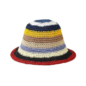 1love2hugs3kisses Bucket Crochet Hat Rainbow Multicolor