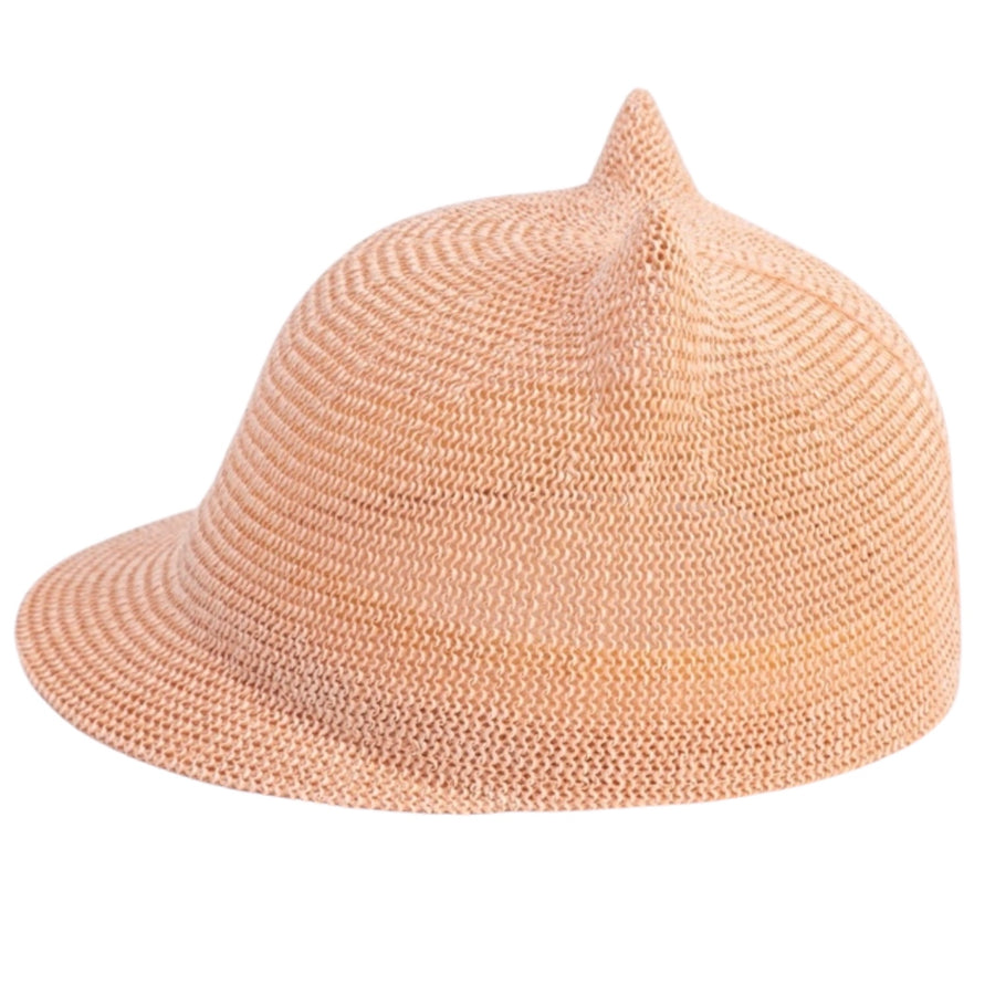 Bear Ears Straw Hat – Pink