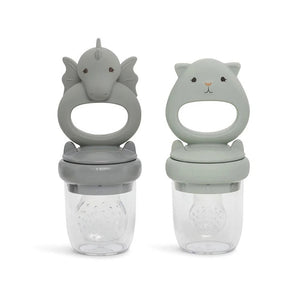 Konges Sløjd 2 Pack Fruit Feeding Pacifier Dragon and Cat - Whale / L’eau