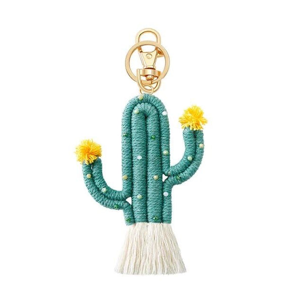 1love2hugs3kisses Cactus Keychain Dark Green