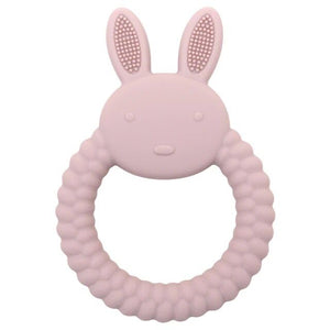 1love2hugs3kisses Silicone Bunny Teether Pink