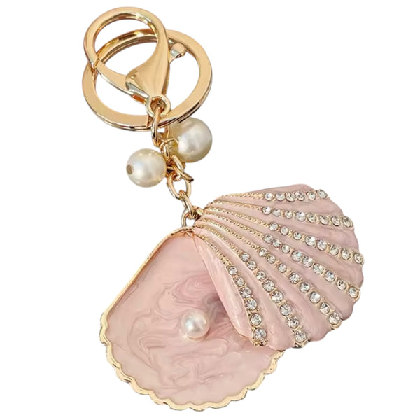 Pearl Shell Keychain – Pink