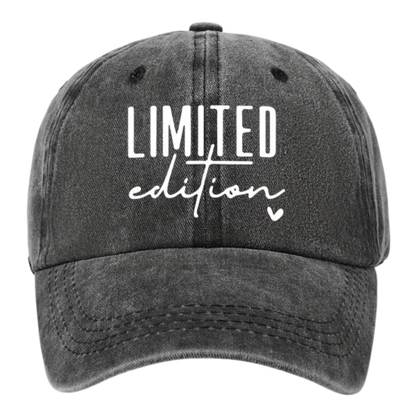 Limited Edition Vintage Washed Baseball Cap – Black