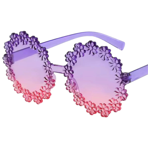 Kids Daisy Flower Sunglasses – Lilac & Pink