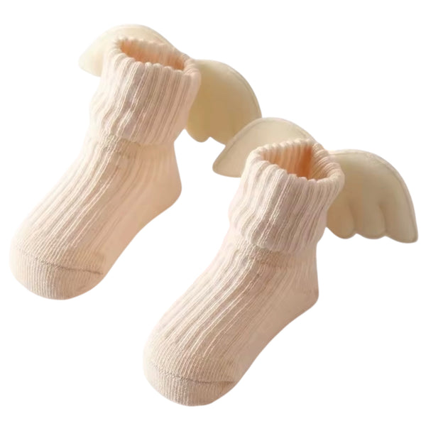 Baby Angel Wing Socks - Cream