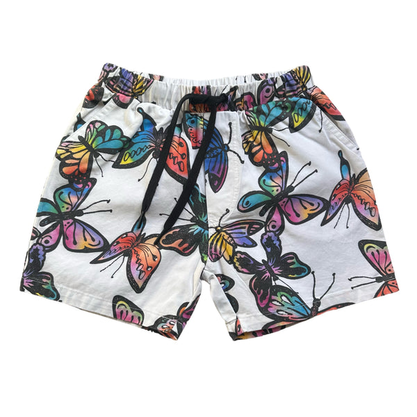 Sir Seraph Swim Short Rainbow Butterflies White