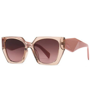 1love2hugs3kisses Cat Eye Retro Sunglasses Women Champagne