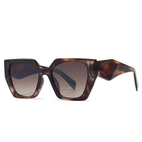 1love2hugs3kisses Cat Eye Retro Sunglasses Unisex Brown