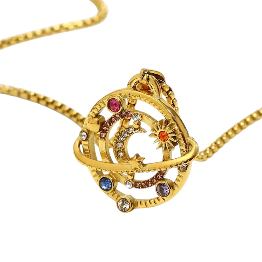 Celestial Moon Star Necklace – Gold available at 1Love2Hugs3Kisses ibiza 