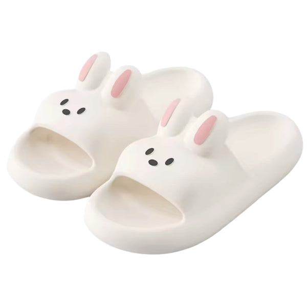 Kids Bunny Sliders - White