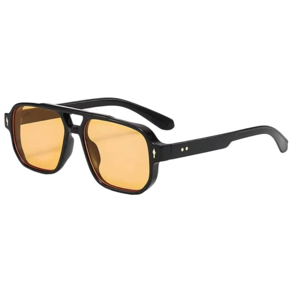 Classic Double Bridge Sunglasses – Black / Orange