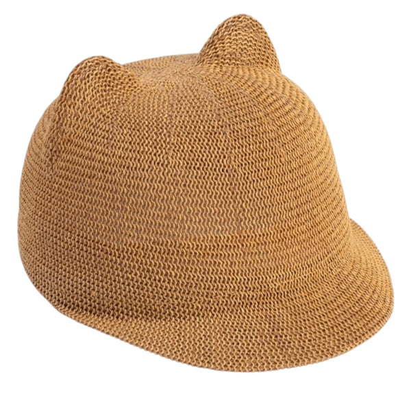 Bear Ears Straw Hat – Brown