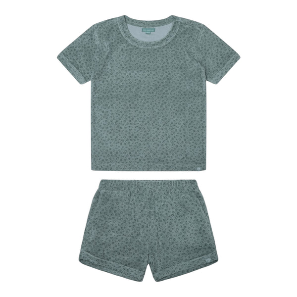 Swim Essentials Beachwear Boys Terry Set - Green Leopard