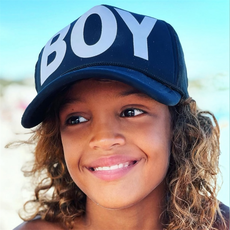 Baseball Mesh Cap Black - White BOY available at 1love2hugs3kisses Ibiza