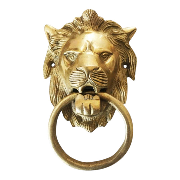 À la Collection Lion Head Door Knocker - Gold