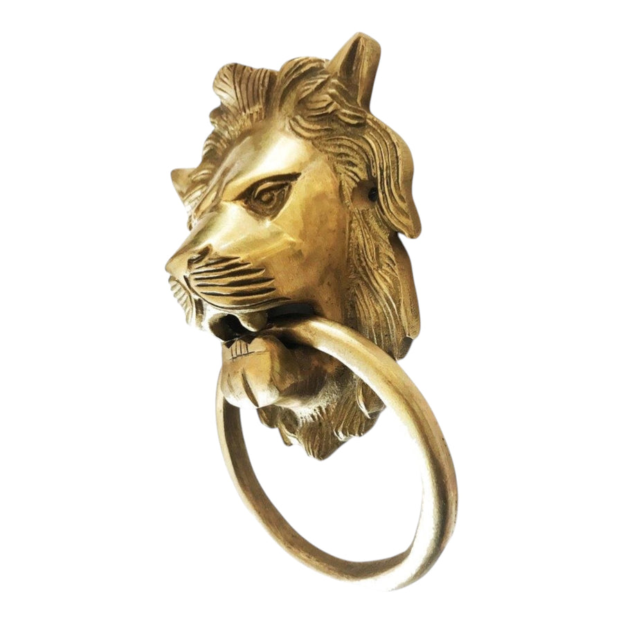 À la Collection Lion Head Door Knocker - Gold