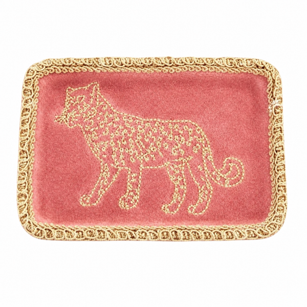 À la Collection Velvet Leopard Bowl - Pink