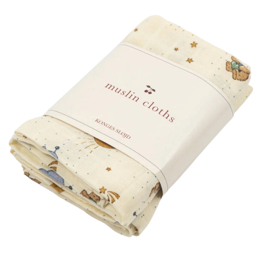 Konges Sløjd 3 Pack Muslin Cloth - Cucciolo