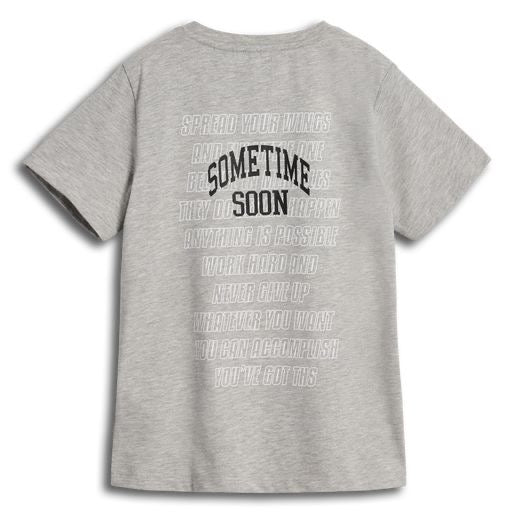 Sometime Soon Empower T-shirt Grey Melange