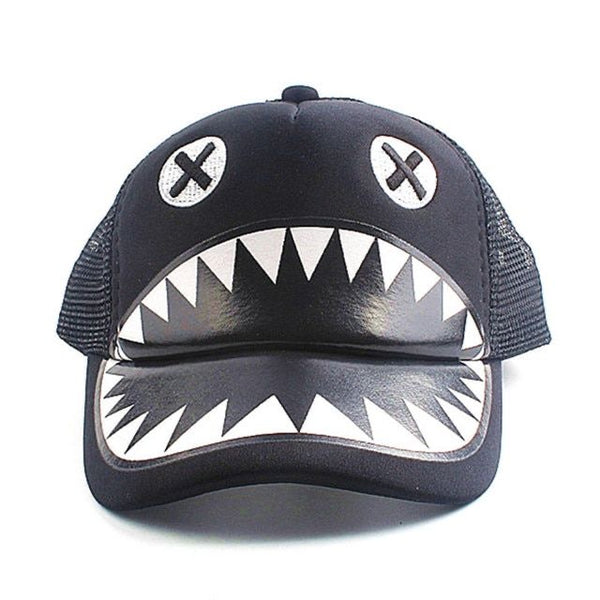 1love2hugs3kisses Kids Baseball Cap Shark Black