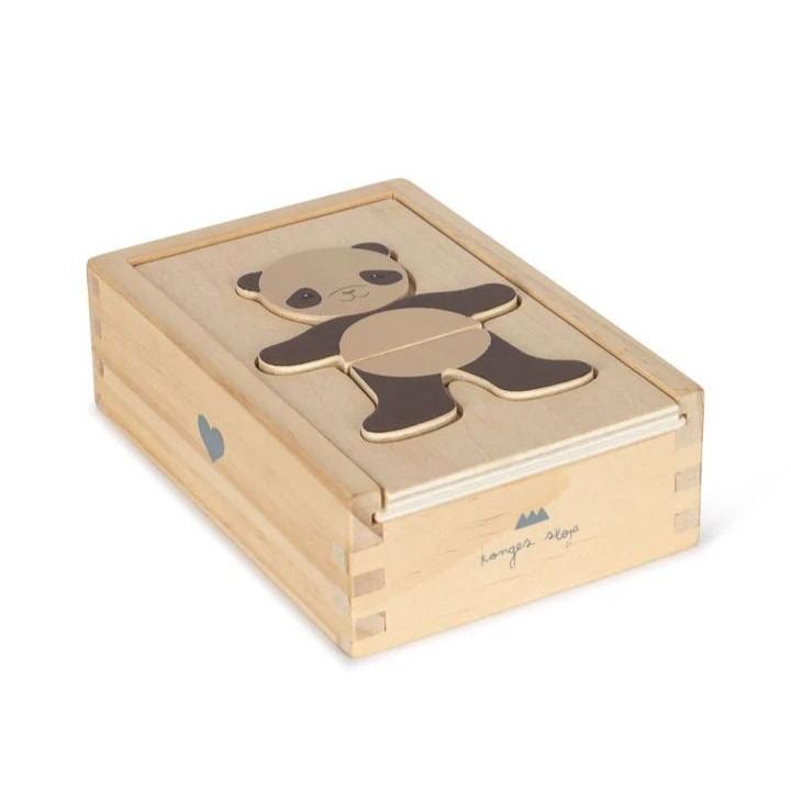 Konges Sløjd Wooden Teddy Dress Up Puzzle - Animals